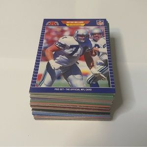 1989 - 1990  Pro Set Football Cards Lot of 82 Cards Vintage